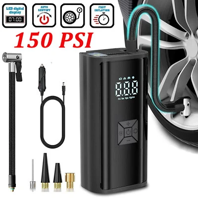 Compresor de Aire 150 PSI Inflador de Neumáticos Eléctrico Portátil Coche Auto Neumáticos Bomba de Aire Foto 1 de 4