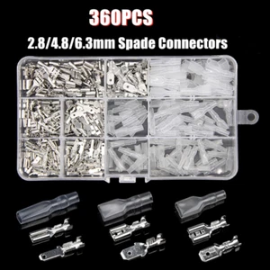 360Pcs Male Female Spade Terminals Electrical Wire Connector Crimp Kit Box - Picture 1 of 7