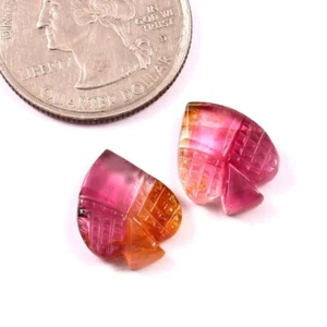 Loose Gemstone Natural Certified Bio Tourmaline Hand Carved Fancy Heart A297 - Picture 1 of 3