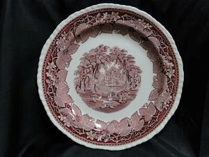 Mason's Vista Pink, Transferware: Round Serving Platter, 12 7/8" - Picture 1 of 5