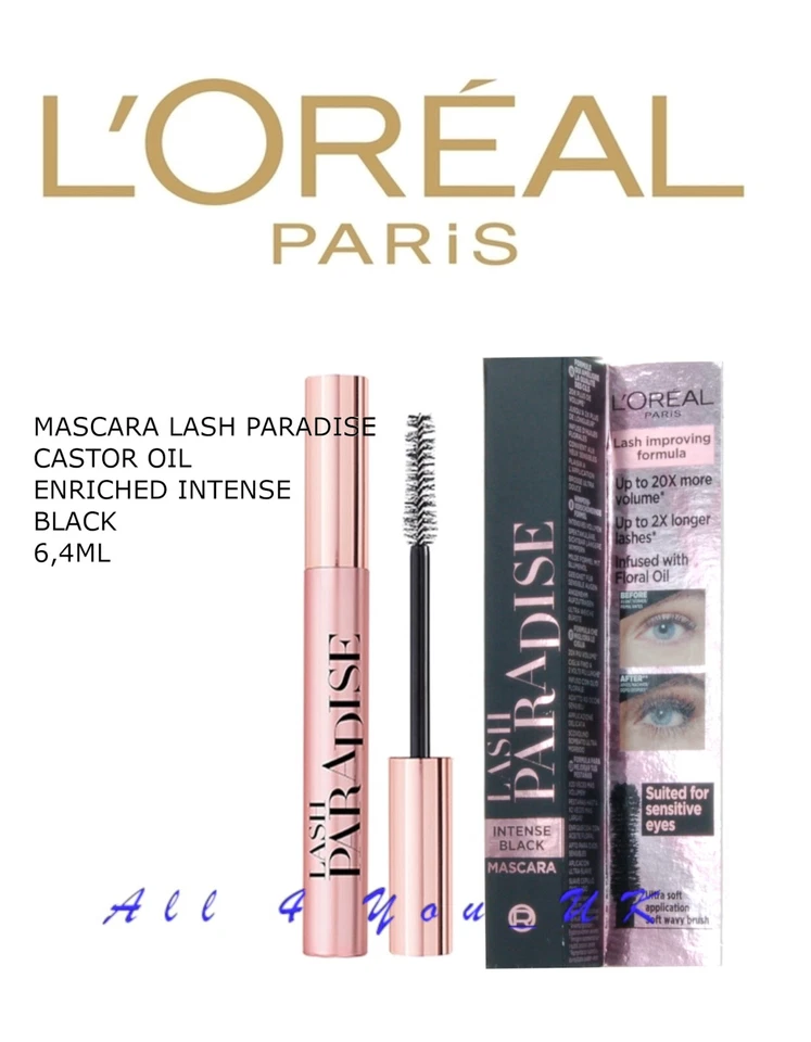 Loreal L'Oreal Mascara PARADISE CASTOR OIL ENRICHED - INTENSE BLACK - Image 1 of 1