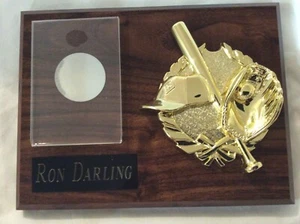 Plaque for Baseball Card of Ron Darling engraved, insert your own card - Picture 1 of 4