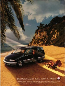 Mercury Villager Print Advert Imagine Yourself in a Mercury Minivan on Beach - Picture 1 of 5