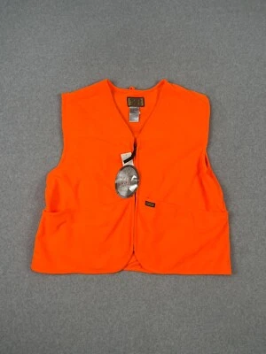 Sports Afield Hunting Vest Mens L Blaze Safety Orange Full Zip Gambag Outdoors - Image 1 of 4