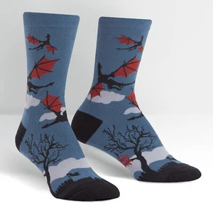 Sock It To Me Women's Crew Socks - Twilight Flight (UK 3-8) - Picture 1 of 3