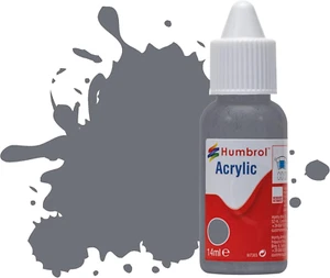 Acrylic Paint No 145 Medium Grey Matt Dropper Bottle, DB0145, 14Ml - Picture 1 of 12
