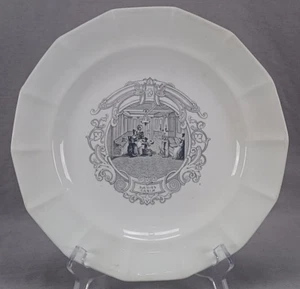 J & T Edwards Boston Mails Ladies Cabin #1 Transferware Plate C. 1839-1841 B - Picture 1 of 11