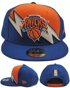 New York Knicks New Era 9Fifty Lightning NYK Blue Orange Snapback Hat Cap - Picture 1 of 9