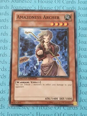 Amazoness Archer GLD3-EN003 Yu-Gi-Oh Card Limited Edition New - Image 1 of 3