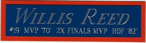 WILLIS REED NEW YORK KNICKS NAMEPLATE FOR AUTOGRAPHED Signed Basketball JERSEY - Picture 1 of 3