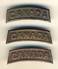 WW 1 CEF 3 Canadian shoulder titles