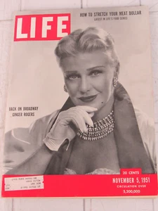 Life Magazine November 5, 1951 Back on Broadway Ginger Rogers - Picture 1 of 7