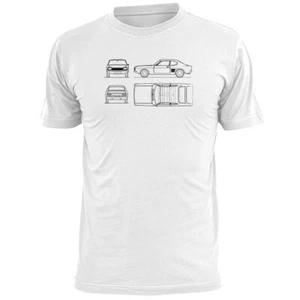 Herren Ford Capri Mk I (4) Auto Bauplan T-Shirt Klassiker - Bild 1 von 2