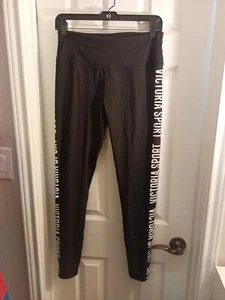 Victoria's Secret Sport Damen schwarze Leggings buchstabiert ausgesäte Seiten Medium - Bild 1 von 5