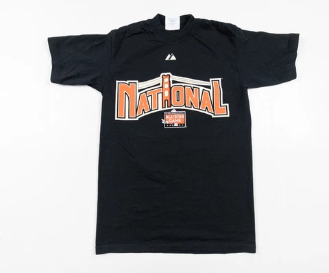 San Francisco Giants Shirt Youth Medium Black All Star Game Barry Bonds Kids Boy Cover
