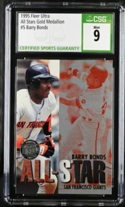 1995 Barry Bonds Fleer Ultra All Stars Gold Medallion #5 CSG CGC Graded (9) Mint - Picture 1 of 2