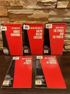 Lot of 5 Monarch Notes- 1965 - 1966 - Picture 1 of 7