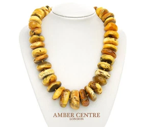 DANISH Rare Antique Natural Handmade Amber Bead Necklace A0088 RRP£4900!!! - Picture 1 of 11