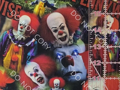 Custom 100% Cotton Woven Fabric Classic It Pennywise Horror Movie 1/4 Yard 9x56 - Image 1 of 2