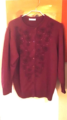 STRICK JACKE GR L MIT STRASS 25 % ANGORA - Bild 1 von 4
