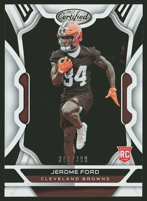 2022 Panini Certified #177 Jerome Ford #/399 SN,RC - Image 1 of 2
