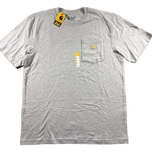 Carhartt Shirt Men’s Medium Loose Fit Heavyweight Short-Sleeve Pocket Gray - Picture 1 of 11