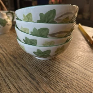 4 Vintage Franciscan Ivy 5.5” Cereal Bowls, Decorated Earthenware NWOT - Bild 1 von 3