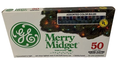 Juego de 50 luces GE Merry Midget enchufe de extremo único multicolor interior/exterior Foto 1 de 2