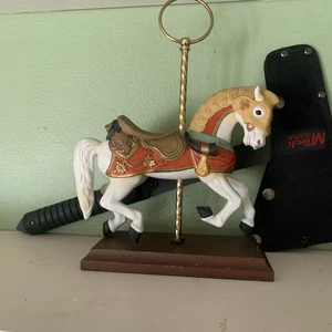 Vintage 1994 Homco Home Interiors Porzellan Karussell Pferd Figur - Bild 1 von 2