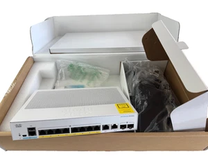 Cisco CBS350-8P-E-2G 8-Port Gigabit PoE Managed Switch w/ Ears & Power Cord *NEW - Picture 1 of 4