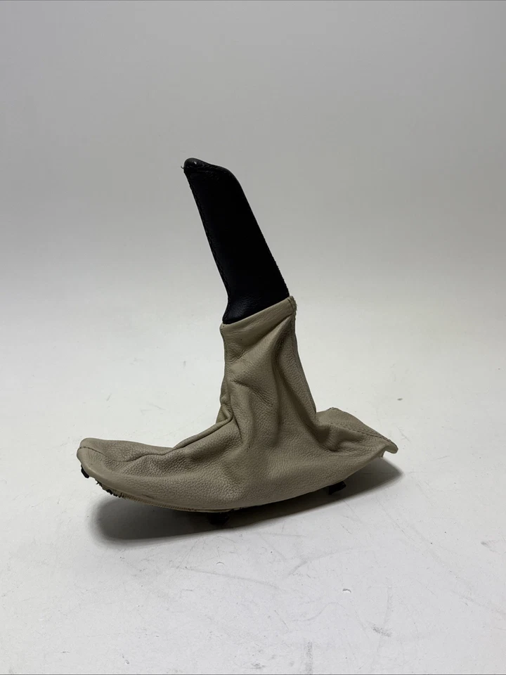 BMW E90 E92 E93 3 Series Emergency Brake Leather Boot Handle Cover Beige OEM - Image 1 of 4