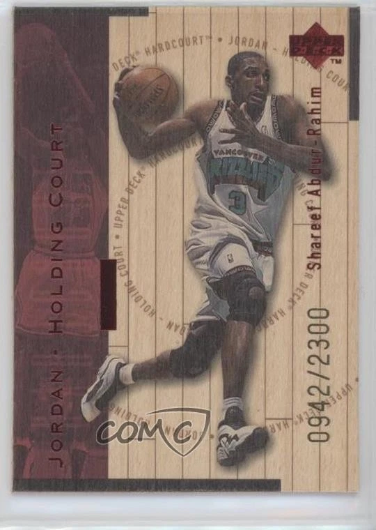1998-99 Hardcourt Holding Court Red /2300 Shareef Abdur-Rahim Michael Jordan HOF - Image 1 of 2