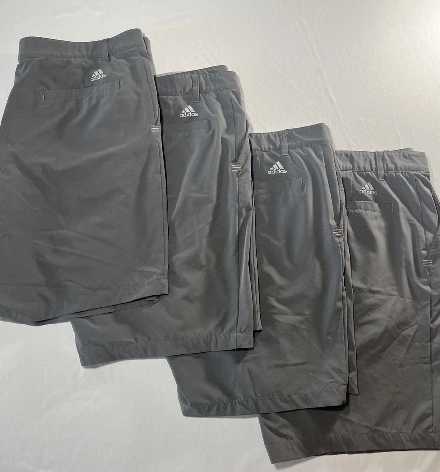 Adidas Men’s Golf Shorts Lot of 4 Gray Size 38 Stretch Performance Athletic - Image 1 of 4