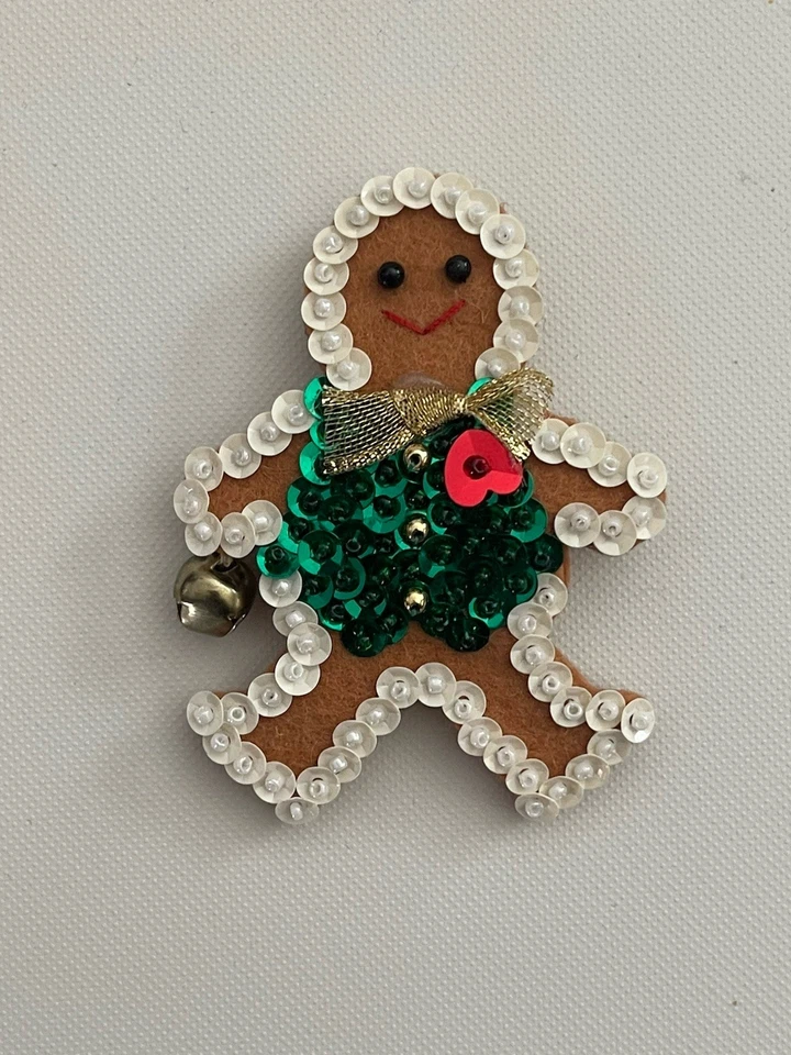 Prendedor de Navidad 1998 Charity League Gingerbread Man-Atlantic County Foto 1 de 2