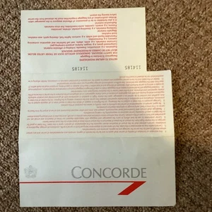 BRITISH AIRWAYS CONCORDE USED VINTAGE AIRLINE CHARTER TICKET CAIRO-LONDON - Picture 1 of 6