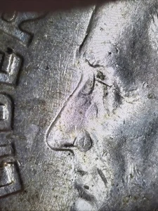 1946 Die Clash Error Roosevelt Dime Obverse and Reverse AU Toned #1 - Picture 1 of 7