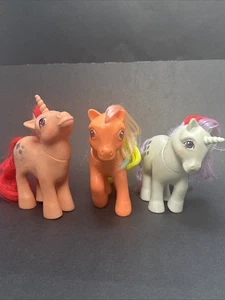 Vintage My Little Pony Lot G1 Hasbro Hong Kong Party Time, Sparkler, Sky Flier - Bild 1 von 20