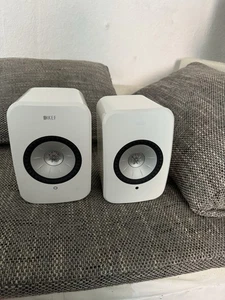 KEF LSX Wireless HiFi Speakers, kabellose Regallautsprecher Und Kef S 1 Ständer - Bild 1 von 8