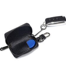 Real Leather Car Key Chain Holder Bag Metal Hook Keyring Zipper Case Bag U2630