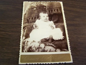 ANTIQUE - INFANT CABINET PHOTO - GRAMER - CARBONDALE PA   - Picture 1 of 2