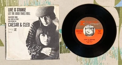 Caesar & Cleo aka Sonny & Cher 45 w PS Love is Strange 1965 VG/EX - Image 1 of 2