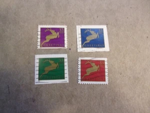 USA Used, 1999 Issue, 33 Cent Christmas Reindeer, (Small Size) (Set of 4). - Picture 1 of 1