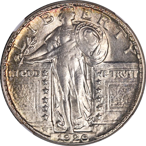 1926-D Standing Liberty Quarter NGC AU55 Great Eye Appeal Nice Strike Cover