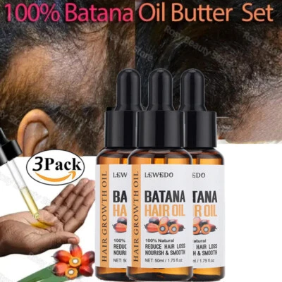 3pcs Batana Oil with Essence for Hair Growth - Nourish Scalp & Detox for Strong - Image 1 of 4