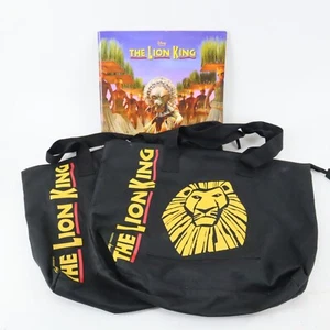 Disney Broadway Theatrical The Lion King Hand Bags and UK Souvenir Book - Picture 1 of 11