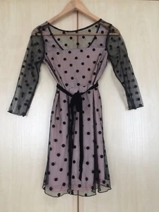 BNWT River Island Chelsea Girl spotted dress. Black spotty mesh dress. Size 8 - Picture 1 of 7