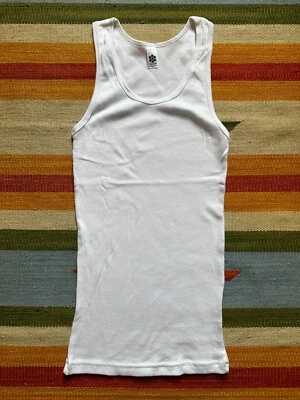 New Deadstock American Apparel Classic Girl Ribbed Tank Top white Sz L Large - Image 1 of 3