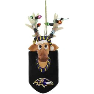 BALTIMORE RAVENS LOGOTIPO DE RENO ADORNO DE NAVIDAD EQUIPO DEPORTES AMÉRICA - Imagen 1 de 1