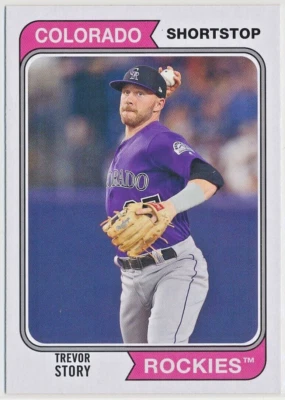 2020 Topps Archives - Trevor Story - Colorado Rockies - 1974 Topps - #124 - Image 1 of 2