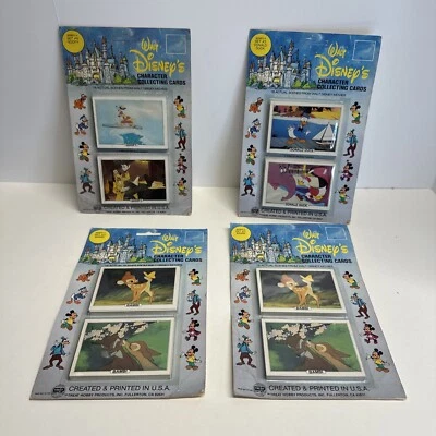 VINTAGE WALT DISNEY CHARACTER COLLECTING CARDS LOT OF 4 - Image 1 of 4